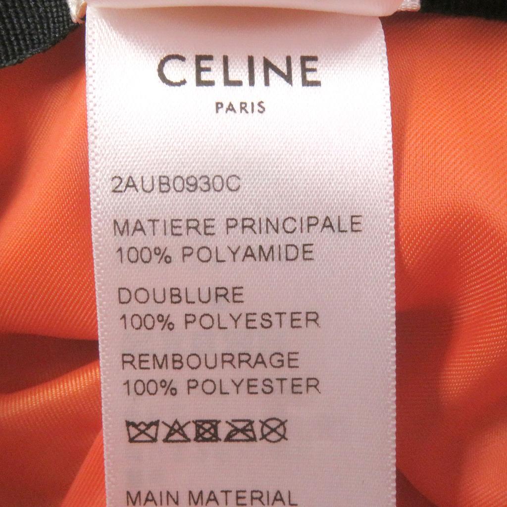 Excellent CELINE hat Logo-print quilted bucket black Nylon mens M 2AUB0930C Used
