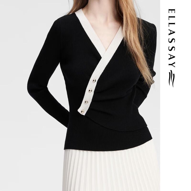 ELLASSAY Relaxed Pleated Waist Knit Top