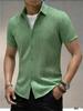 2026 European Summer Men's Fashion Short Sleeve Casual Button-up Shirt