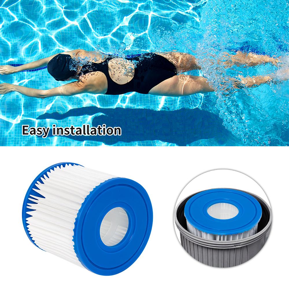Type D Filter Cartridge For Intex Pool Swimming & Spa, Summer Waves RX600 FX600 Pump P57100102 P57000104, Unicel C-4313