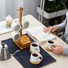Nordic Style Ceramic Coffee Mug Set with Natural Bamboo Tree Cup Holder and Non-slip Coasters Stylish Kitchen Organizer for Tea and Coffee Home Decor