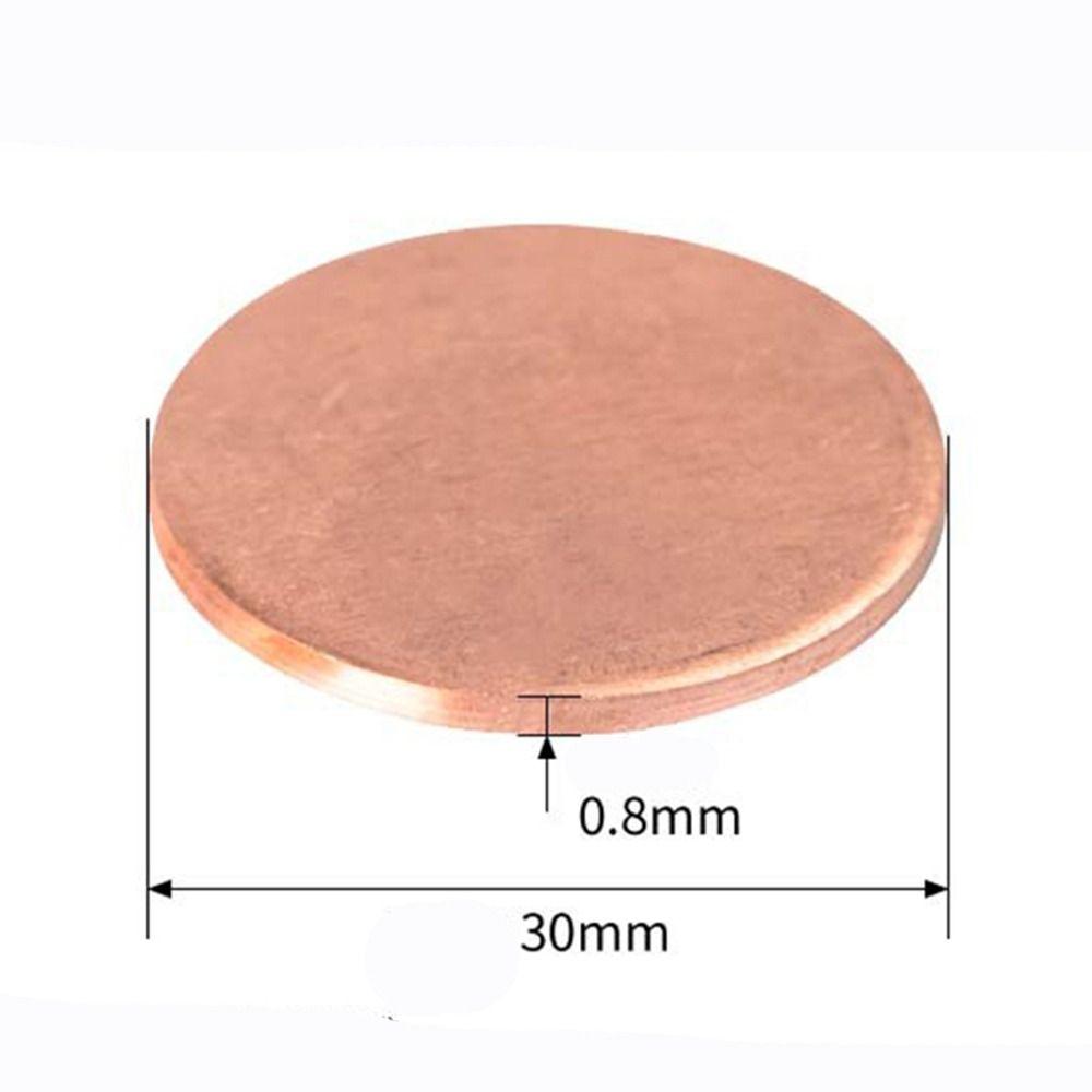 2Pcs Circular Metal Round Plate T2 Copper Discs Blanks Metal Sheets Crafts, Electrical Repairs
