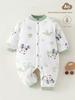 Winter Baby Onesie With Thick Cotton Layer For Newborns Girl Boy Safe For Winter