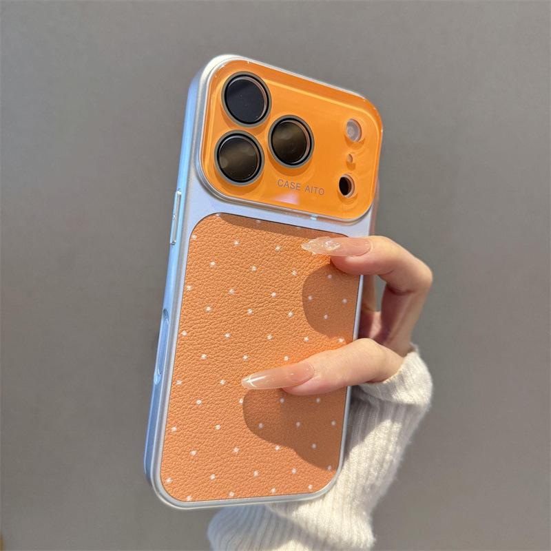 

iPhone 17 Pro Polka Dot Case, Fits iPhone 14 Pro to 16 Pro iPhone 17 оранжевый