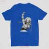 Ian Anderson Jethro Tull T-Shirt Blau Baumwolle S bis XZ805 vintage Gewaschen designer kleidung homme Leicht Unisex Dehnbar