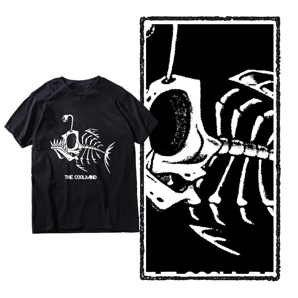 Bonefish Skull Deep Sea Fish Skeleton Funny Fisherman Men T-Shirt Cotton O-Neck Short Sleeve Men T Shirt Oversize Streetwear