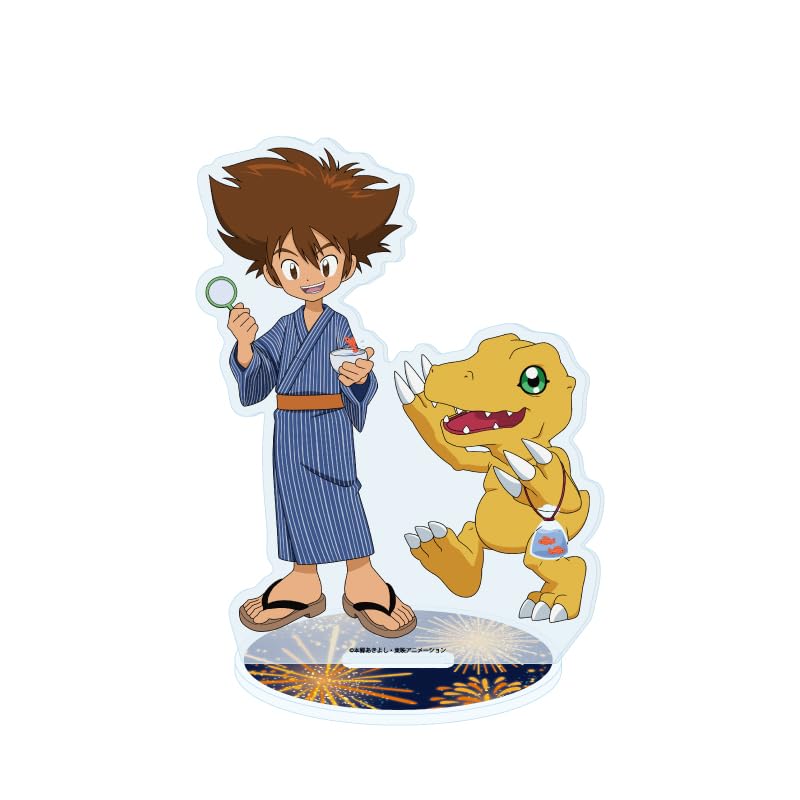 Digimon Adventure 17 Ягами Тайчи и Агумон Юката версия. [Оригинальная иллюстрация] Акриловая подставка