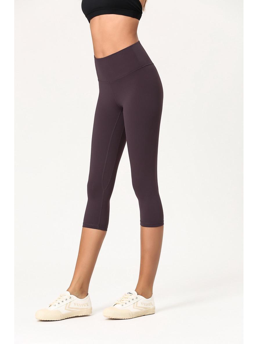 

Women s Double-Sided Sanded High-Waist Yoga Pants – Nude-Feel, Cropped, Tight Fit, Comfortable for European & American Styles S