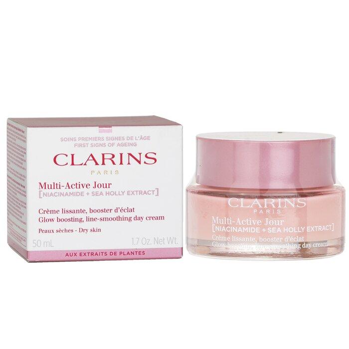 CLARINS Multi-Active Jour (Niacinamide + Sea Holly Extract) Glow Boosting Line - Smoothing Day Cream for Dry Skin