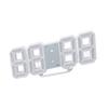3D LED Digital Clock Time Temperature Display Night Light Alarm Function White 3D Digital Clock for
