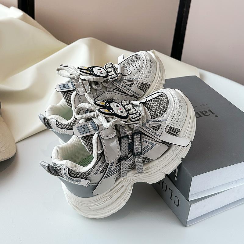 

Children s sports shoes mesh girls dad shoes 2025 new spring and autumn breathable casual boys running shoes cartoon 26