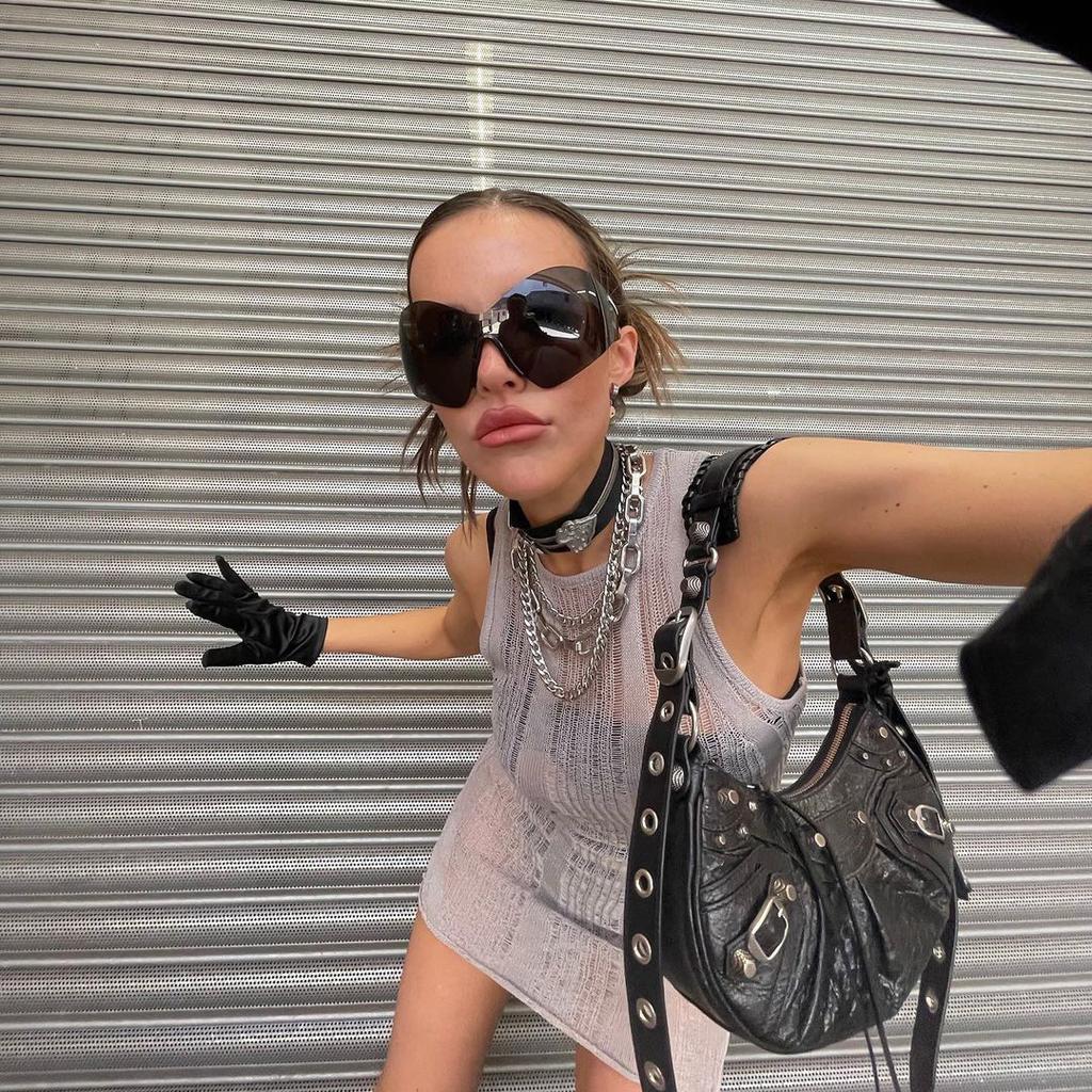 Vintage  Rimless Sunglasses Women For Men Fashion Luxury Brand Designer Oversized Sun Glasses Trend Punk Sport Goggle Uv400