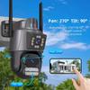 ICSEE Dual-Lens Wireless 360° HD Night Vision PTZ Outdoor Camera