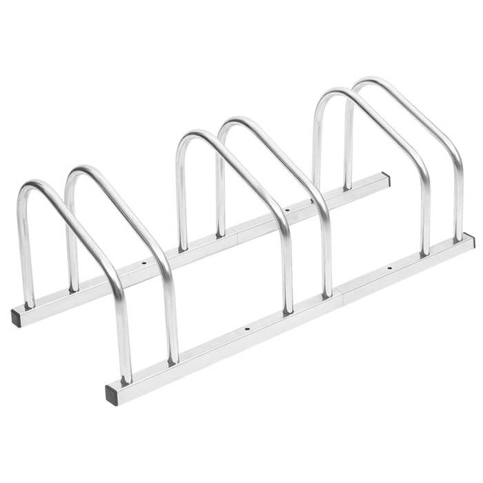 VidaXL Bike Rack for 3 Bikes, Bicycle Stand with Storage, Floor Bike Rack Garage Garden Terrace, 154418