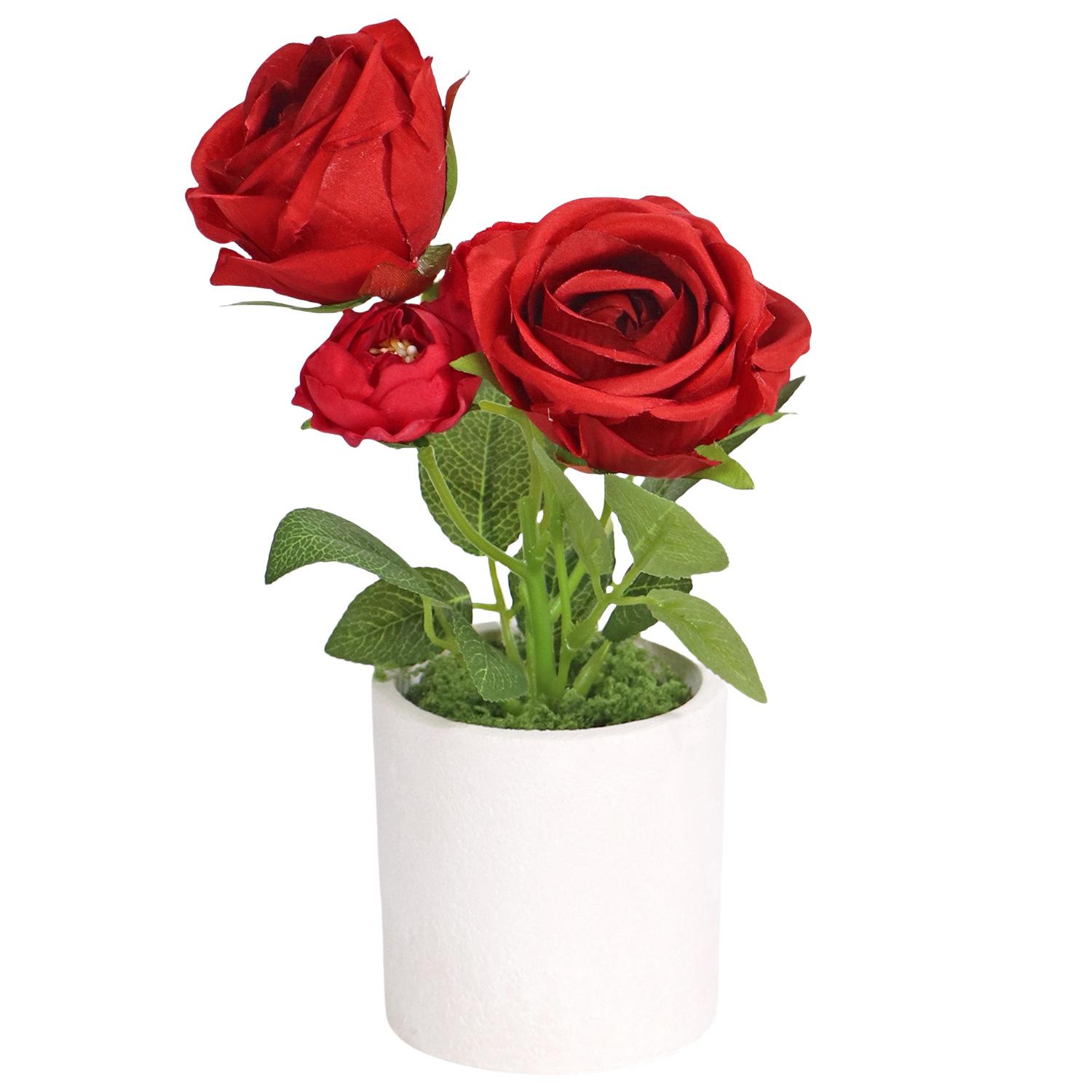 

Moss Rose Potted Plant Restaurant Dining Table Front Desk Window Desk Courtyard Garden Decoration червоний