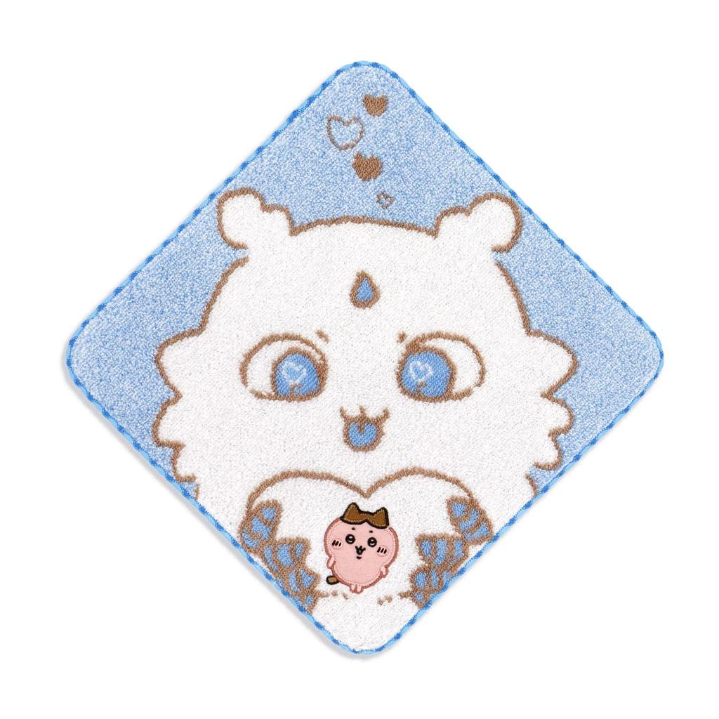 Chiikawa Towel 25 X 25 Cm "Kattatteruyo" Handkerchief, Blue, Hachiware, 41-1270080, Approx.