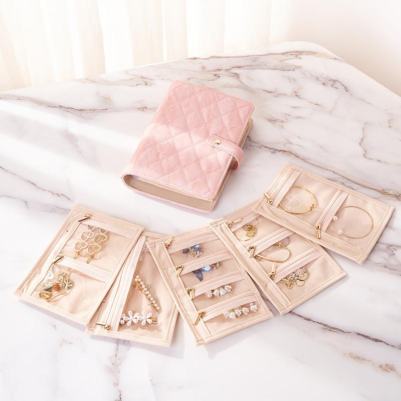 Elegant Leather Jewelry Book With Compact Size For Travel And Home Use