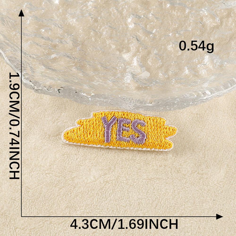 Letter Flower Self-adhesive Embroidery Badge Patches for DIY T-shirt Jeans Backpack Clothing Appliques Decor Sticker