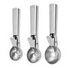 Ice Cream Fruit Scoop, Stainless Steel Ice Cream Scooper with Trigger Non-Slip Handle, Heavy Duty Metal Ice Cream Scoop for Ice Cream Fruit Balls
