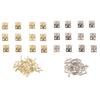 12x Mini Metal Hinge Jewelry Cigar Box Dollhouse Hinges with Screws, 8x10mm