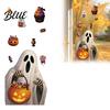 Indoor Halloween Atmosphere Decor Cute Cartoon Static Window Clings Ghost Jack-O-Lantern Candy Glass Shop Displays Decals Removable Stickers