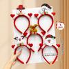 5pcs Different Christmas Headbands Cute Snowman Elk Santa Claus  Xmas Headband kawaii Christmas Hairpin for Party Favor Supplies