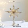 Wrought Iron Luminous Glitter Treetop Star Christmas Decoration