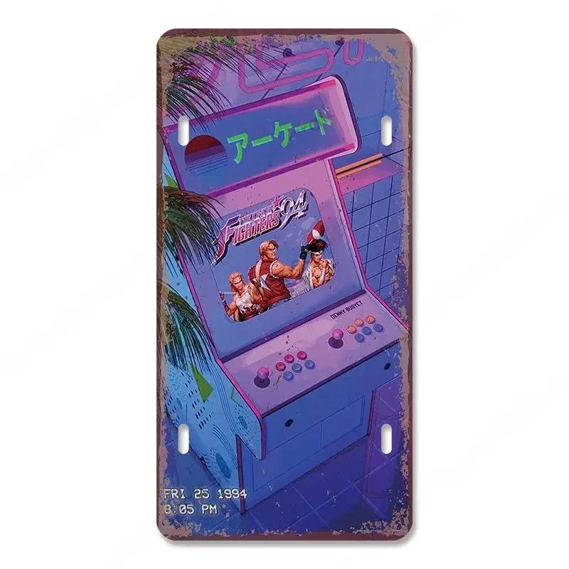 Vintage Video Game License Plate Metal Sign Playstation Gamer Metal Tin Poster For Boys Play Room Workshop Home Wall Art Decor