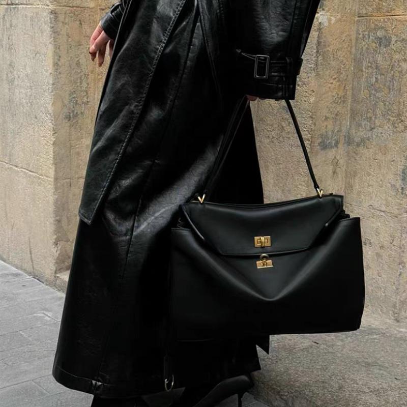 Bolso Tote de Gran Capacidad de Alta Calidad Bolso de Mano Elegante de Cuero Suave Bolso Versátil de Color Sólido para el Trabajo Bolso Cuadrado Popular Exquisito