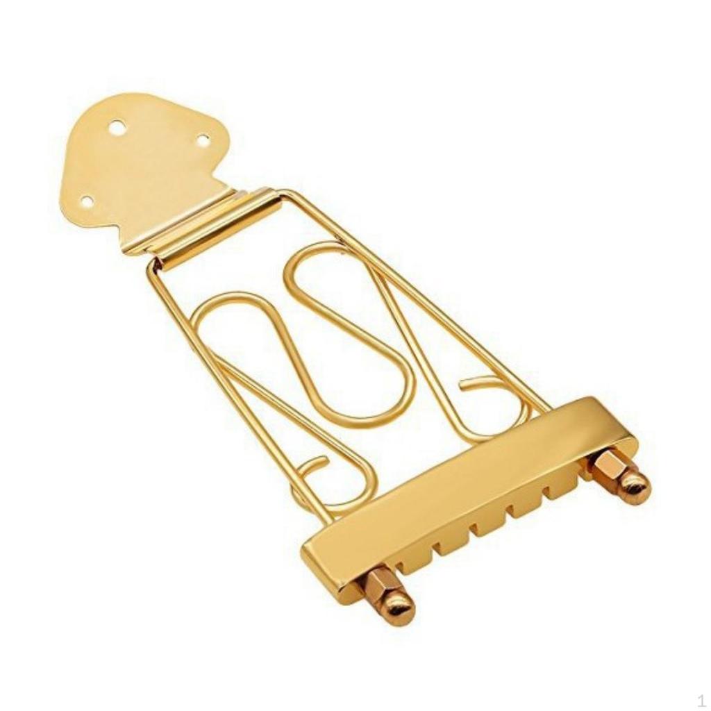 Jazz Guitar Bridge HollowBody Tailpiece with Adjustable Suspended for Guitarists,