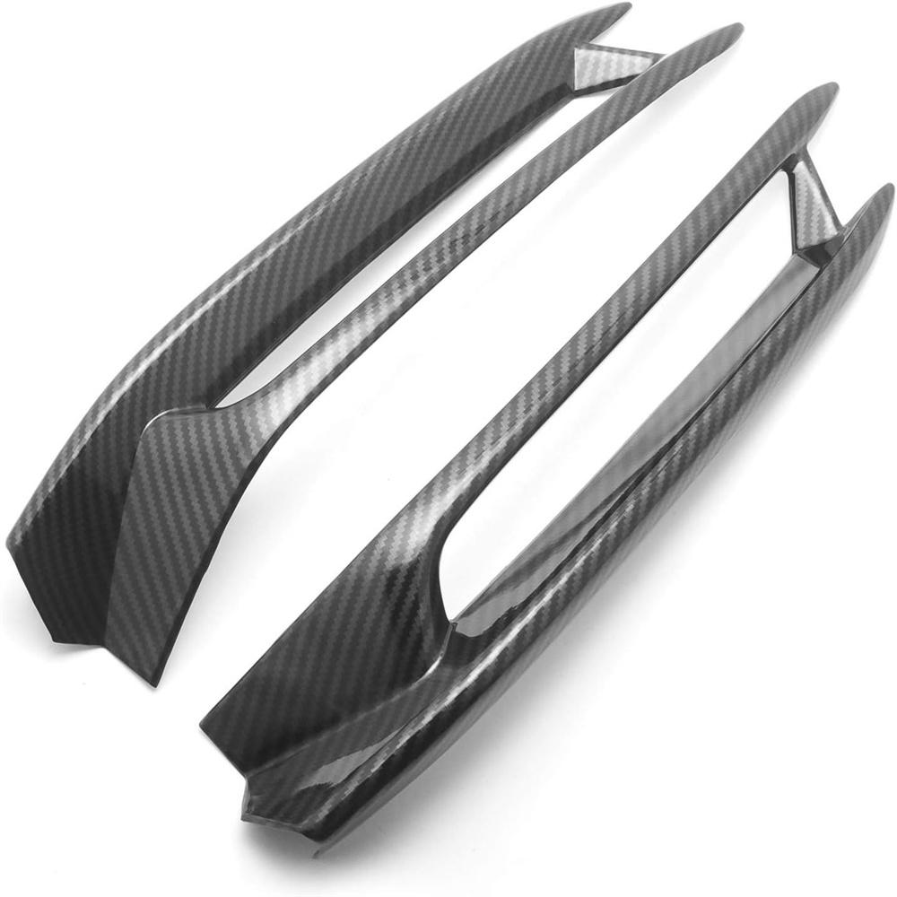 

2x Car Front Fog Lamp Light Cover Trim Carbon Fiber Style For 18-20 Honda Accord