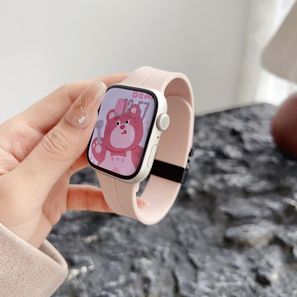For Apple Applewatch109876 Generation Watch Parachute Buckle Silicone Strap Iwatchse New