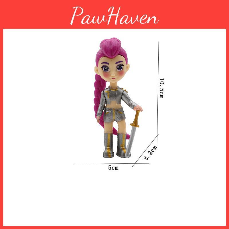 Kpop Demon Hunters Collectible Figure With Plastic Material For Display And Gift