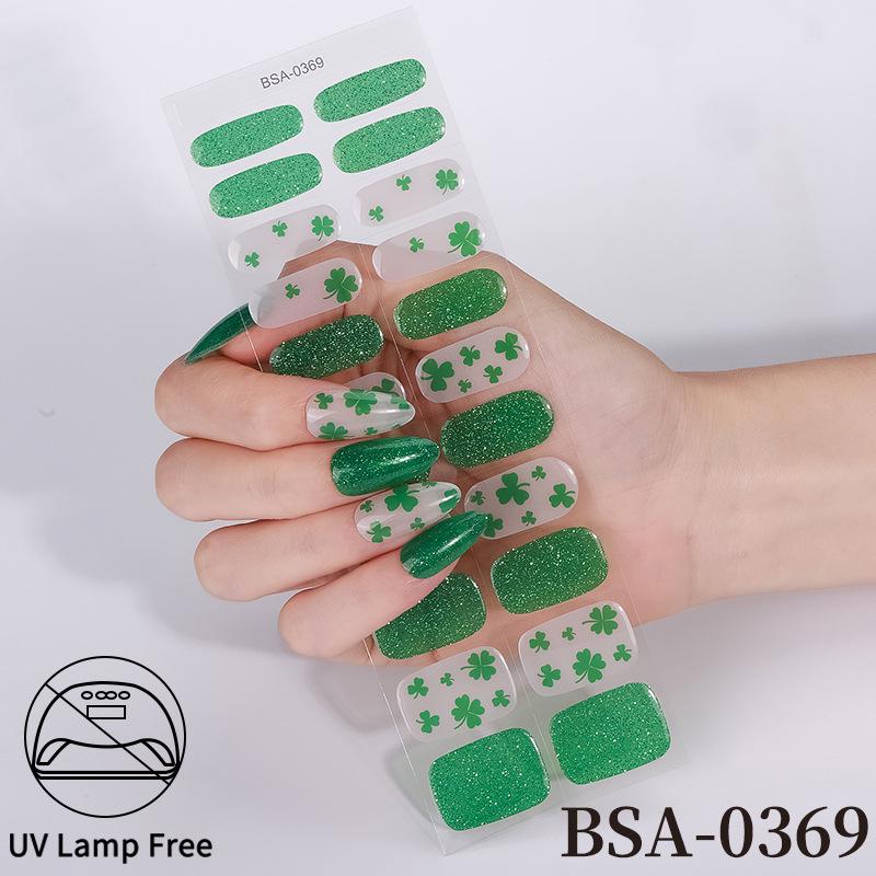 Adesivi per Unghie in Gel Impermeabili Francesi - Carini Cartoni Animati Nail Art Senza Cottura per Stili Europei e Americani