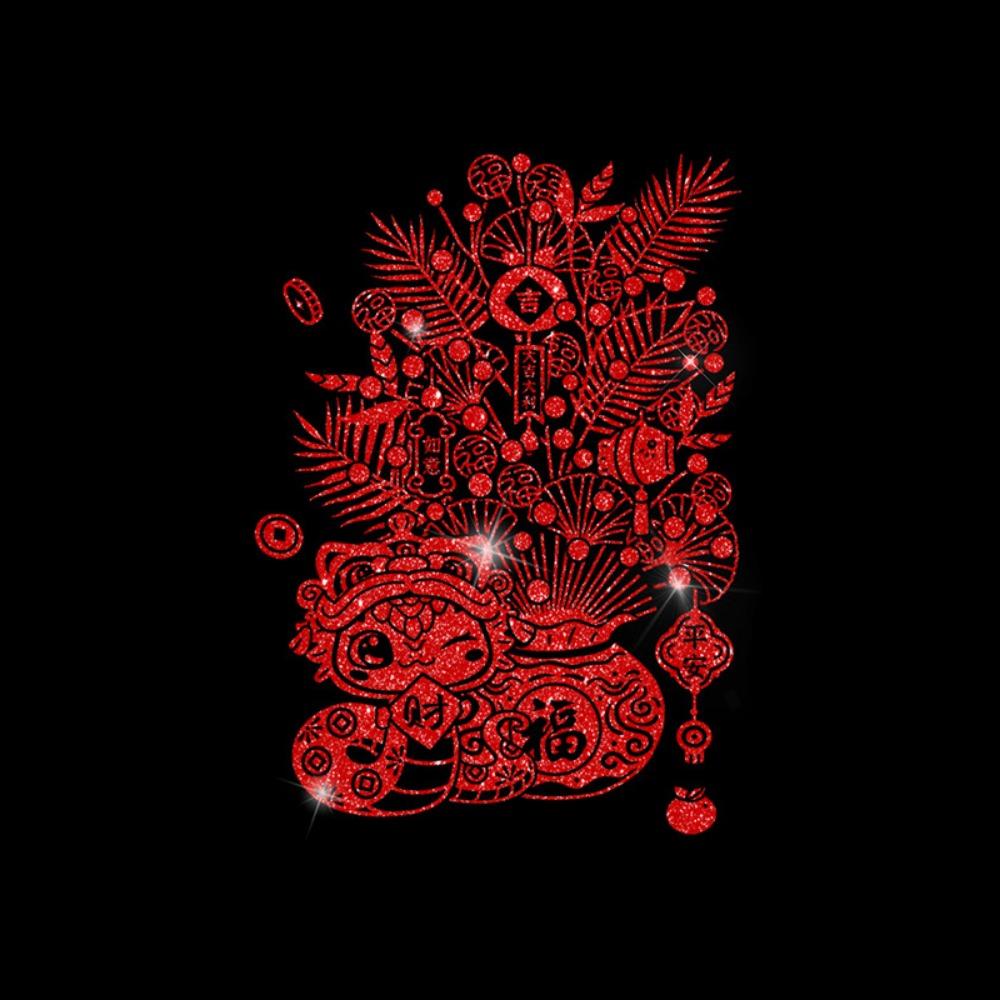 

Electrostatic Chinese New Year Window Stickers Red Lunar Year Wall Art Home Decoration SN2426