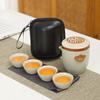 Shangqi Ru Ware Auspicious Cloud Portable Travel Tea Set