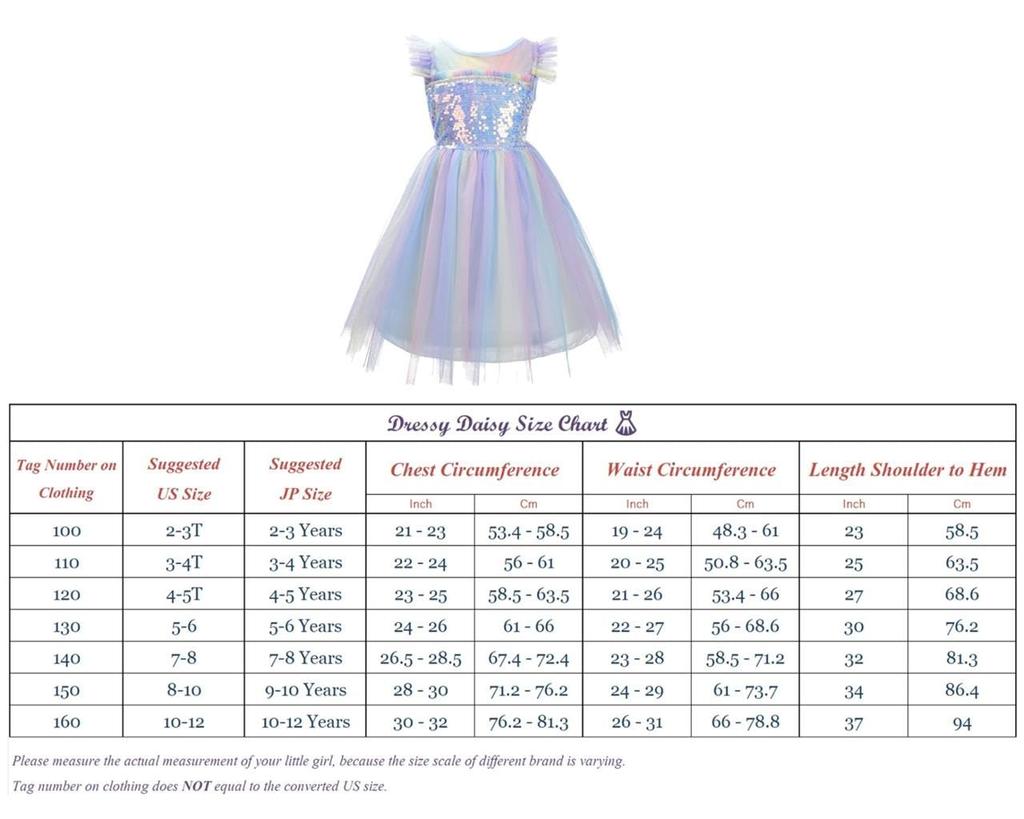 Unicorn Princess Rainbow Tulle Dress for Toddler Kids Girls Birthday Costume with Headband Fancy Party Outfit Size Years [Dressy Daisy] 2-3