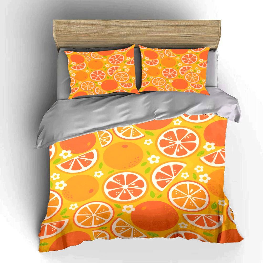 Citrus-Inspired Three-Piece Set Design Exquisite Three-Piece Bedding Set Gift For Kids And Adults