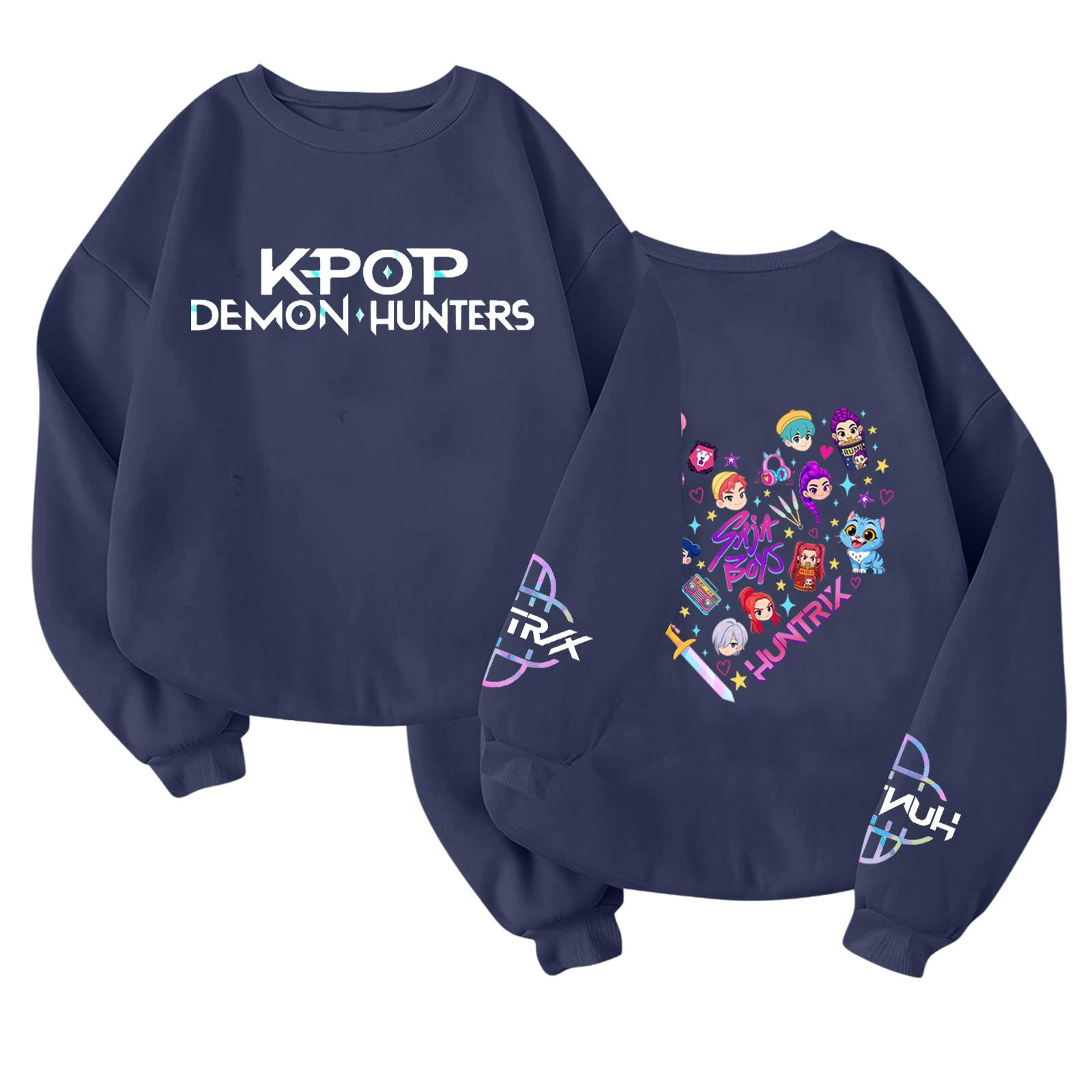 

Детский модный легкий пуловер с длинным рукавом и круглым вырезом с карманами, пуловер с принтом 130 тёмно-синий