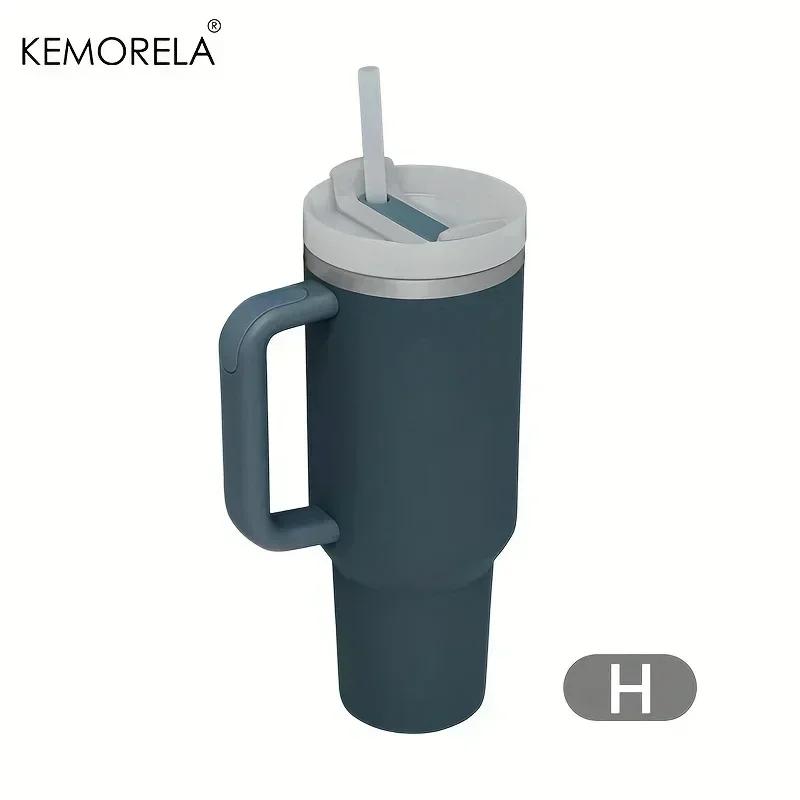 40oz 304 Steel Insulated Water Bottle Thermal Coffee Car Mug Cold Mugs Vacuum Flask With Handle Straw For Sport