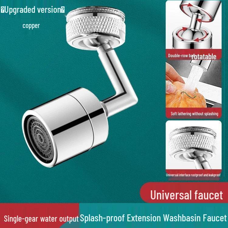 Universal Anti-Splash Rotatable Faucet Extender & Kitchen Aerator