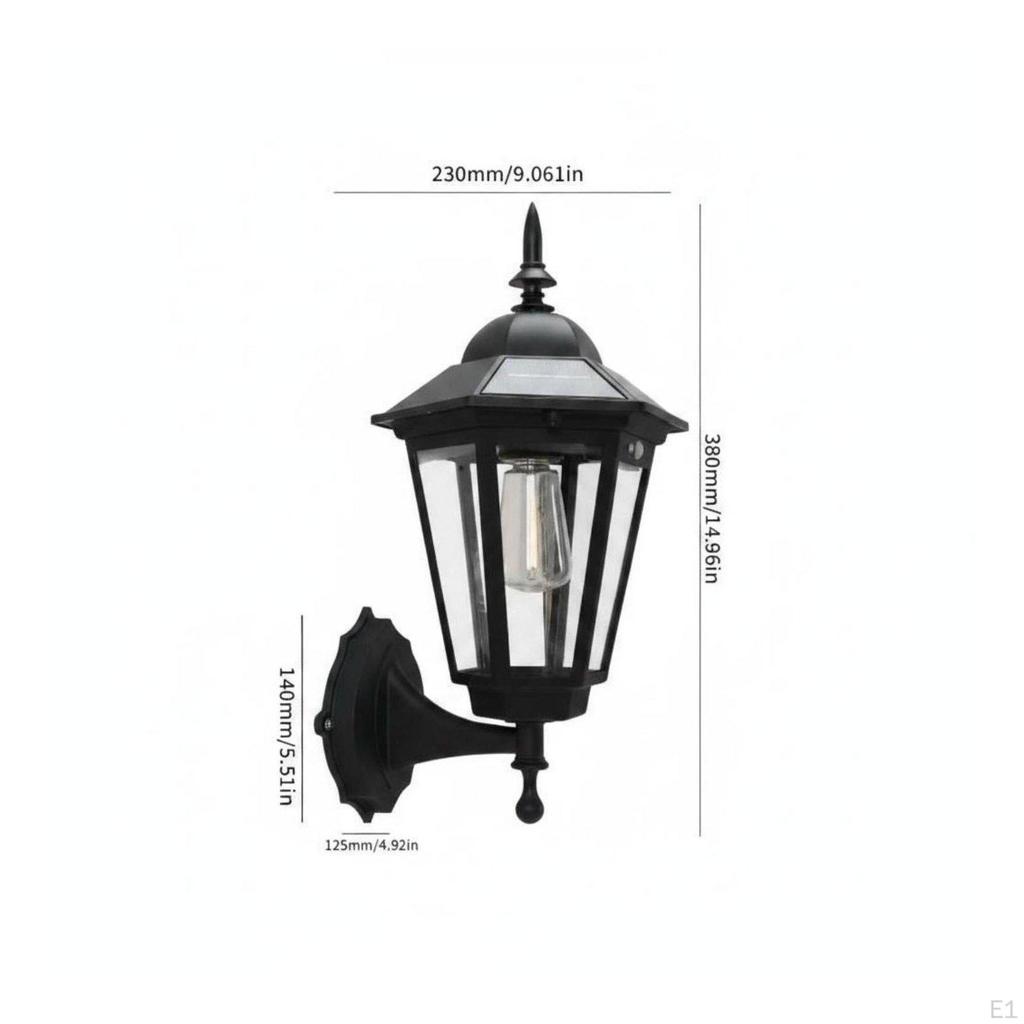 SunPowered Wall Light Waterproof Lantern Energy Saving Vintage
