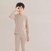 Autumn Kids Basic Pajamas Sets Soild Cotton Warm Toddler Boys Girls Sleepwear Suit Long Sleeve Homewear Children Clothing