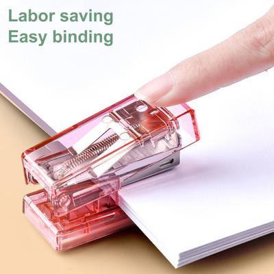 Hefter, transparent, arbeitssparend, flexibel, mit Heftklammern, Buchbestellung, Kunststoff, Mini-Größe, Binder, Desktop-Hefter, Schulbedarf