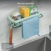 2Pack Kitchen Sink Organizer Rack, WallMounted NoDrill Storage Shelf, MultiFunction Drain Cloth Rack
