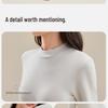 Women's Thermal Wool-Silk Mid-Neck Underwear Set - Slimming Base Layer for Winter and Autumn