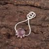 Round Natural Purple Cat'S Eye Sterling Silver Best Friend Gift Handmade Pendant PP-40-45