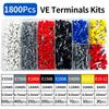 200-1900Pcs Electrical Tube Insulated Terminal VE Tubular Crimp Terminals Wire Cable Connector Ferrules Terminal Connectors
