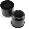 2Pcs 4.25" Push Through Wheel Center Caps Stainless Trailer Open Ended Hub Cap for Truck SUV RV Boat Wheel Rim (Fit 4.25" Bore 4.33" H Matt Black)