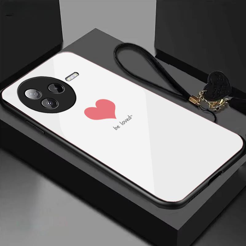 

Милый чехол для телефона Love Heart для POCO F7 Pro F7 Ультра ударопрочный закаленный стеклянный жесткий чехол для X7 X6 Neo M6 Pro X5 F5 Shell For POCO X6